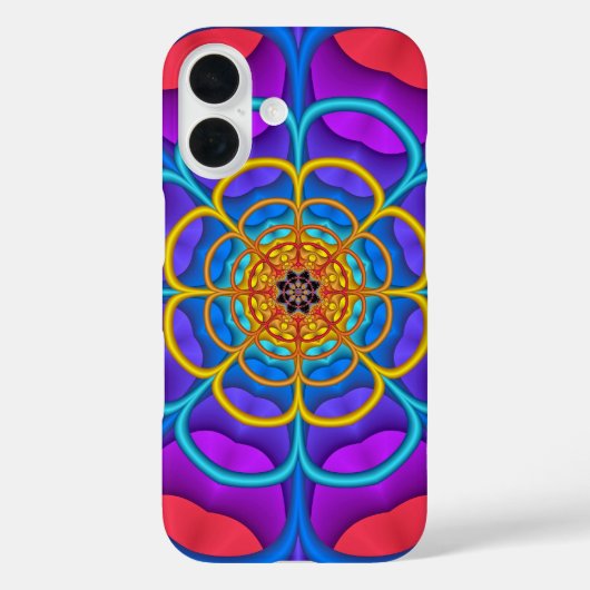 Coques Case-Mate iPhone Forme de fleurs abstraites décoratives (Verso)