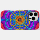 Coques Case-Mate iPhone Forme de fleurs abstraites décoratives (Verso (horizontal))