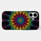 Coques Case-Mate iPhone Forme fractale du spectre arc-en-ciel psychédéliqu (Verso (horizontal))