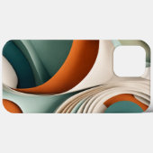 Coques Case-Mate iPhone forme ronde rouge et brun (Verso (horizontal))