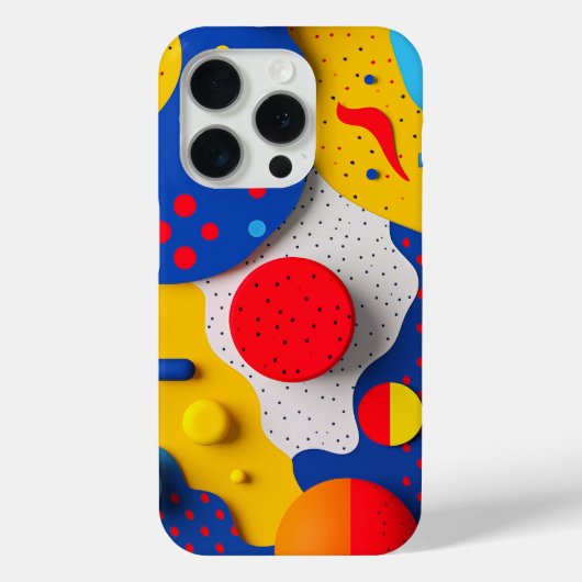 Coques Case-Mate iPhone Formes 3D légères en couleurs primaires (Verso)