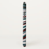 Coques Case-Mate iPhone Formes Abstraites Retro Maroon Rouge & Bleu Turquo (Dos/Droite)