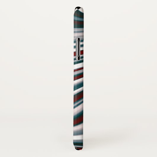 Coques Case-Mate iPhone Formes Abstraites Retro Maroon Rouge & Bleu Turquo (Dos/Droite)