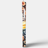 Coques Case-Mate iPhone Formes arrondies en cyan brûlé et orange membre (Verso / Gauche)