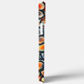 Coques Case-Mate iPhone Formes arrondies en cyan brûlé et orange membre (Verso / Droite)