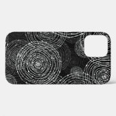 Coques Case-Mate iPhone formes arrondies en noir et blanc (Verso (horizontal))