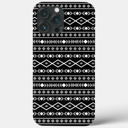 Coques Case-Mate iPhone Formes Aztec Motif gris noir (Verso)