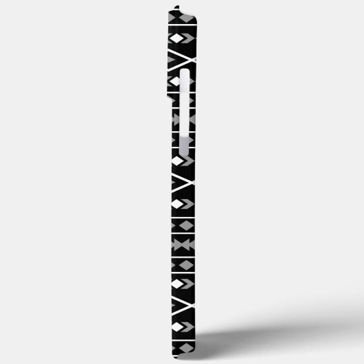 Coques Case-Mate iPhone Formes Aztec Motif gris noir (Verso / Gauche)