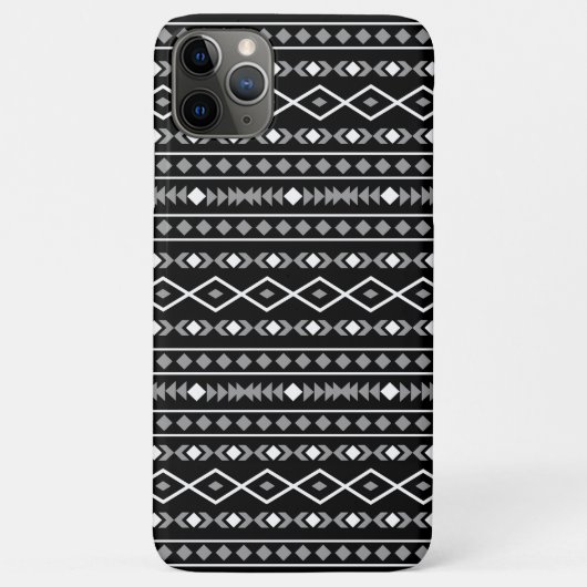 Coques Case-Mate iPhone Formes aztèques Motif blanc gris noir (Dos)
