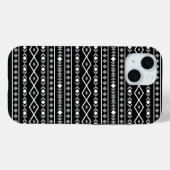 Coques Case-Mate iPhone Formes aztèques Motif blanc gris noir (Verso (horizontal))