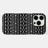 Coques Case-Mate iPhone Formes aztèques Motif blanc gris noir (Verso (horizontal))