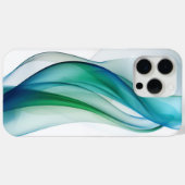 Coques Case-Mate iPhone Formes bleues et vertes transparentes (Verso (horizontal))