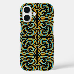Coques iPhone 16 Formes circulaires, linéaires et coniques Art abst
