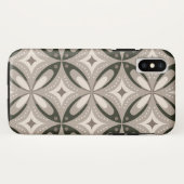 Coques Case-Mate iPhone Formes circulaires rétro beige et marron (Dos (Horizontal))