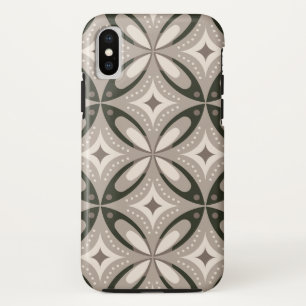 Case-Mate iPhone Case Formes circulaires rétro beige et marron