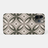 Coques Case-Mate iPhone Formes circulaires rétro beige et marron (Dos (Horizontal))