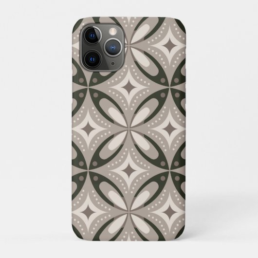 Coques Case-Mate iPhone Formes circulaires rétro beige et marron (Dos)