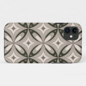 Coques Case-Mate iPhone Formes circulaires rétro beige et marron (Dos (Horizontal))