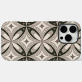 Coques Case-Mate iPhone Formes circulaires rétro beige et marron (Verso (horizontal))