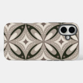 Coques Case-Mate iPhone Formes circulaires rétro beige et marron (Verso (horizontal))