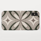 Coques Case-Mate iPhone Formes circulaires rétro beige et marron (Dos (Horizontal))