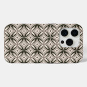 Coques Case-Mate iPhone Formes circulaires rétro beige et marron (Verso (horizontal))