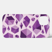 Coques Case-Mate iPhone Formes de bijoux géométriques violets (Verso (horizontal))
