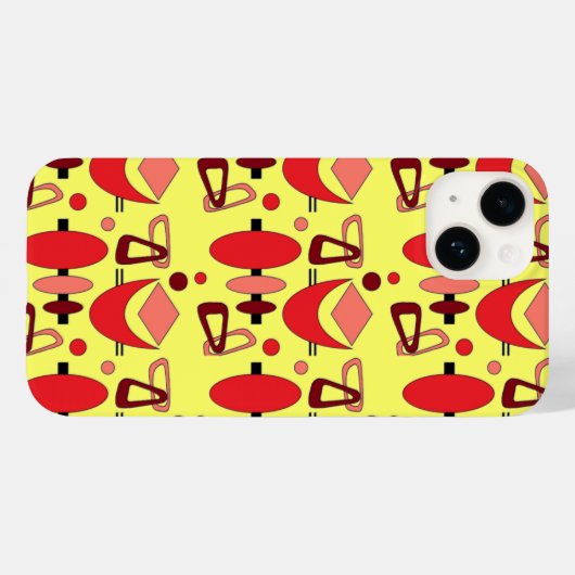 Coques Case-Mate iPhone Formes de Totem Croissant Rétro (Verso (horizontal))