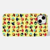 Coques Case-Mate iPhone Formes de totem du croissant rétro (Verso (horizontal))