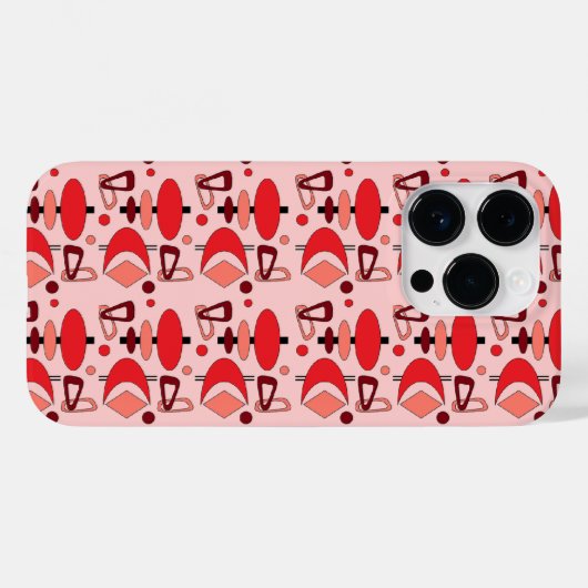 Coques Case-Mate iPhone Formes de totem du croissant rétro (Verso (horizontal))