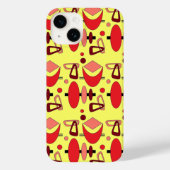 Coques Case-Mate iPhone Formes de totem du croissant rétro (Verso)