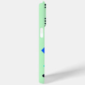 Coques Case-Mate iPhone Formes et cercles en vert et bleu (Verso / Droite)