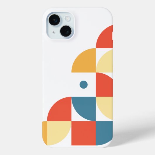Coques Case-Mate iPhone Formes et couleurs rétro en blanc (Verso)