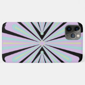 Coques Case-Mate iPhone Formes florales pastel sur fond noir (Dos (Horizontal))