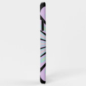 Coques Case-Mate iPhone Formes florales pastel sur fond noir (Dos/Droite)