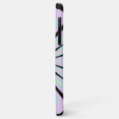 Coques Case-Mate iPhone Formes florales pastel sur fond noir (Dos/Gauche)