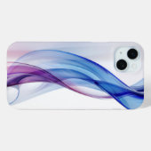 Coques Case-Mate iPhone Formes fluides bleues et violettes (Verso (horizontal))