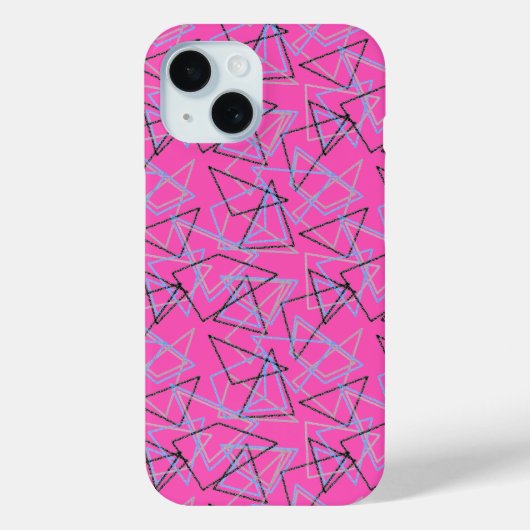 Coques Case-Mate iPhone Formes géométriques à la craie sur blanc (Verso)