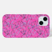 Coques Case-Mate iPhone Formes géométriques à la craie sur blanc (Verso (horizontal))
