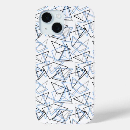 Coques Case-Mate iPhone Formes géométriques à la craie sur fond blanc (Verso)