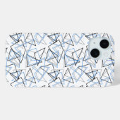 Coques Case-Mate iPhone Formes géométriques à la craie sur fond blanc (Verso (horizontal))