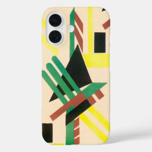 Coques iPhone 16 Formes géométriques Art Déco Pochoir Jazz vintage