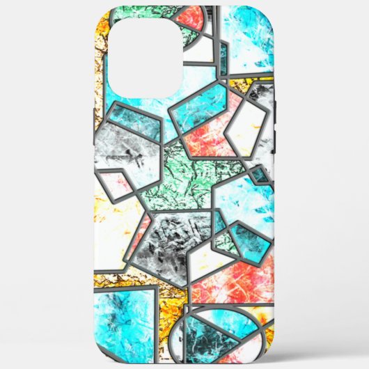 Coques Case-Mate iPhone Formes géométriques avec étranges textures blanche (Verso)