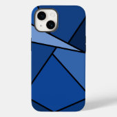 Coques Case-Mate iPhone Formes géométriques bleues Abstraites (Verso)