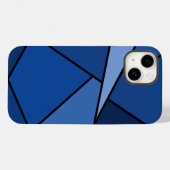 Coques Case-Mate iPhone Formes géométriques bleues Abstraites (Verso (horizontal))