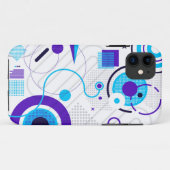 Coques Case-Mate iPhone Formes Géométriques Bleues Modernes Chic (Dos (Horizontal))