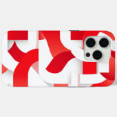 Coques Case-Mate iPhone 🔴 Formes Géométriques en Rouge et Blanc ⚪ (Verso (horizontal))