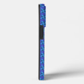 Coques Case-Mate iPhone Formes géométriques en turquoise et bleu (Verso / Droite)