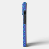 Coques Case-Mate iPhone Formes géométriques en turquoise et bleu (Verso / Gauche)
