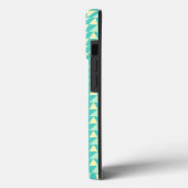 Coques Case-Mate iPhone Formes géométriques en turquoise et jaune (Verso / Gauche)